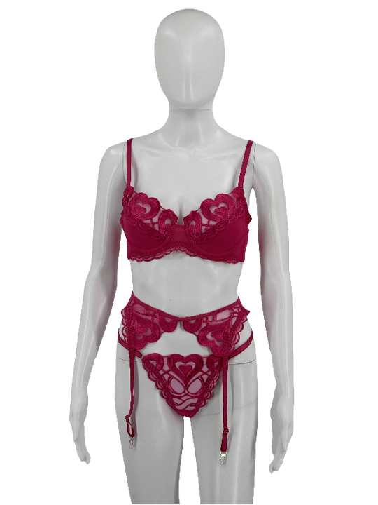Heart Lace Lingerie Set